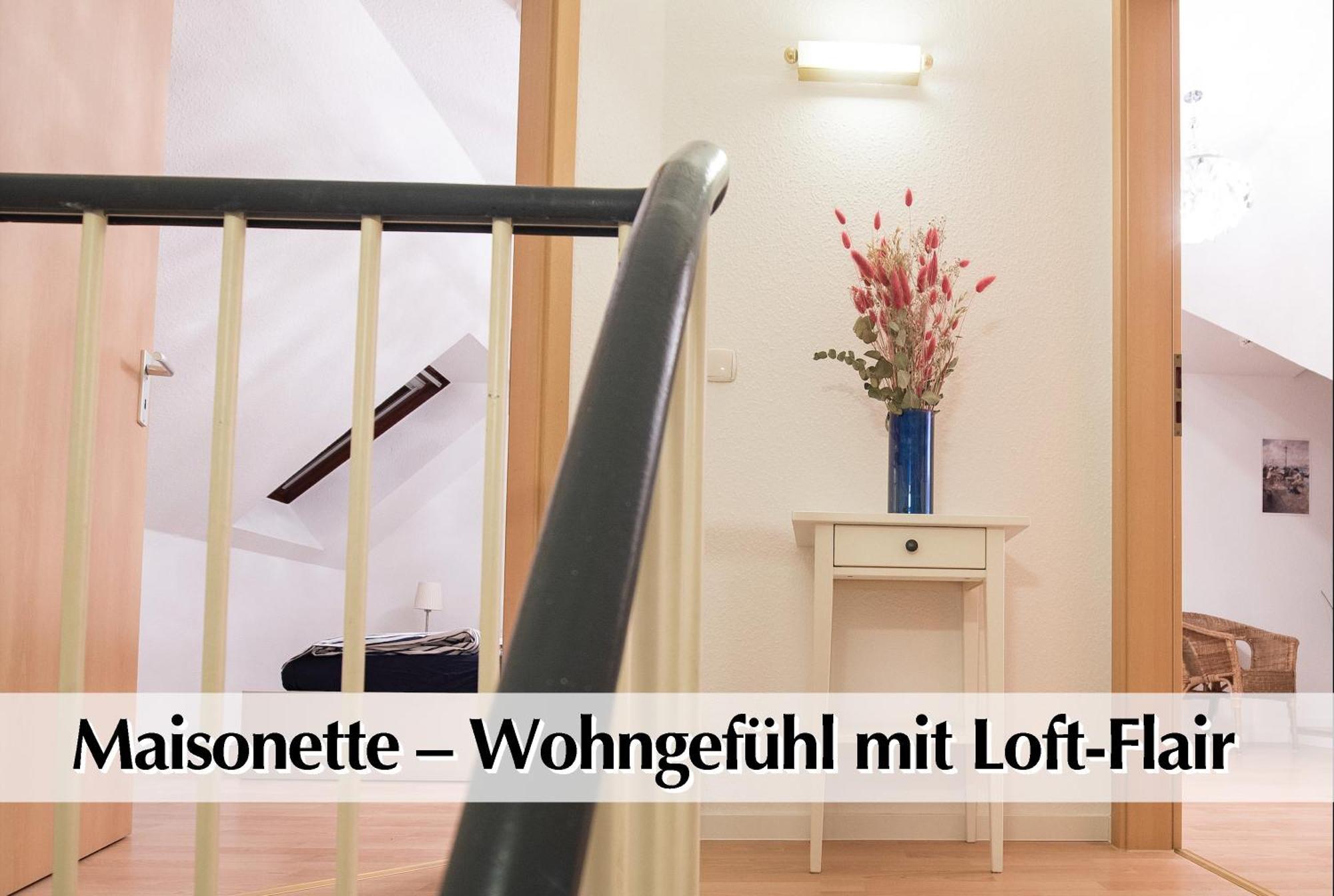 Helles 80M2 Maisonette-Loft Mit Balkon, Kingsize Bett, Smart-Tv, Etc Erfurt Esterno foto