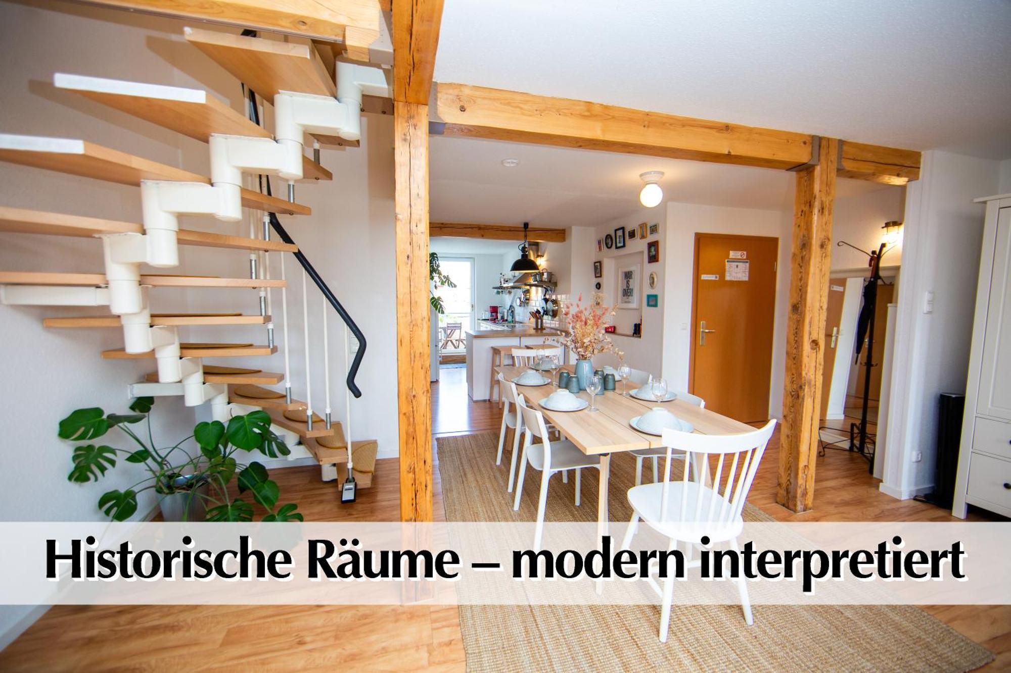 Helles 80M2 Maisonette-Loft Mit Balkon, Kingsize Bett, Smart-Tv, Etc Erfurt Esterno foto